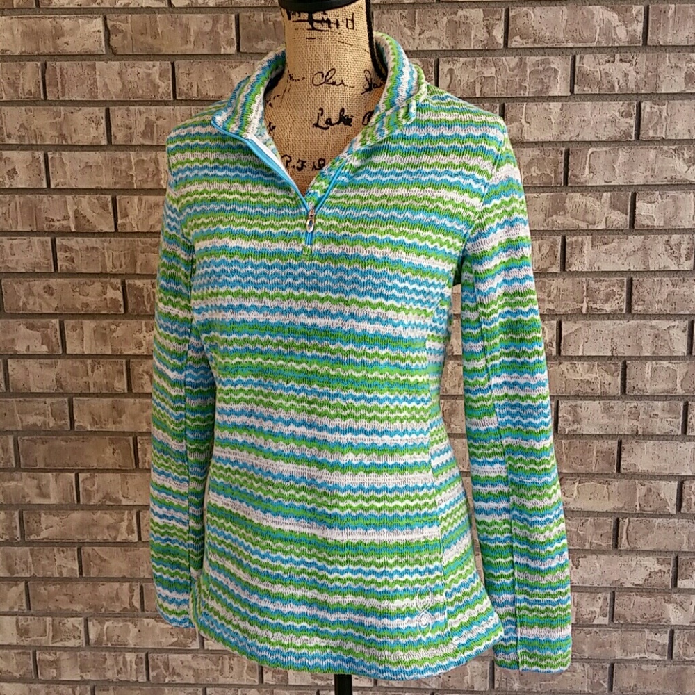 Spyder knitted 1/4 zip pullover sweater women's
